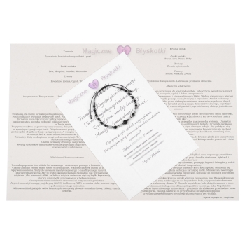 Bransoletka czarny TURMALIN Kryształ Górski HEMATYT ochrona szczęście